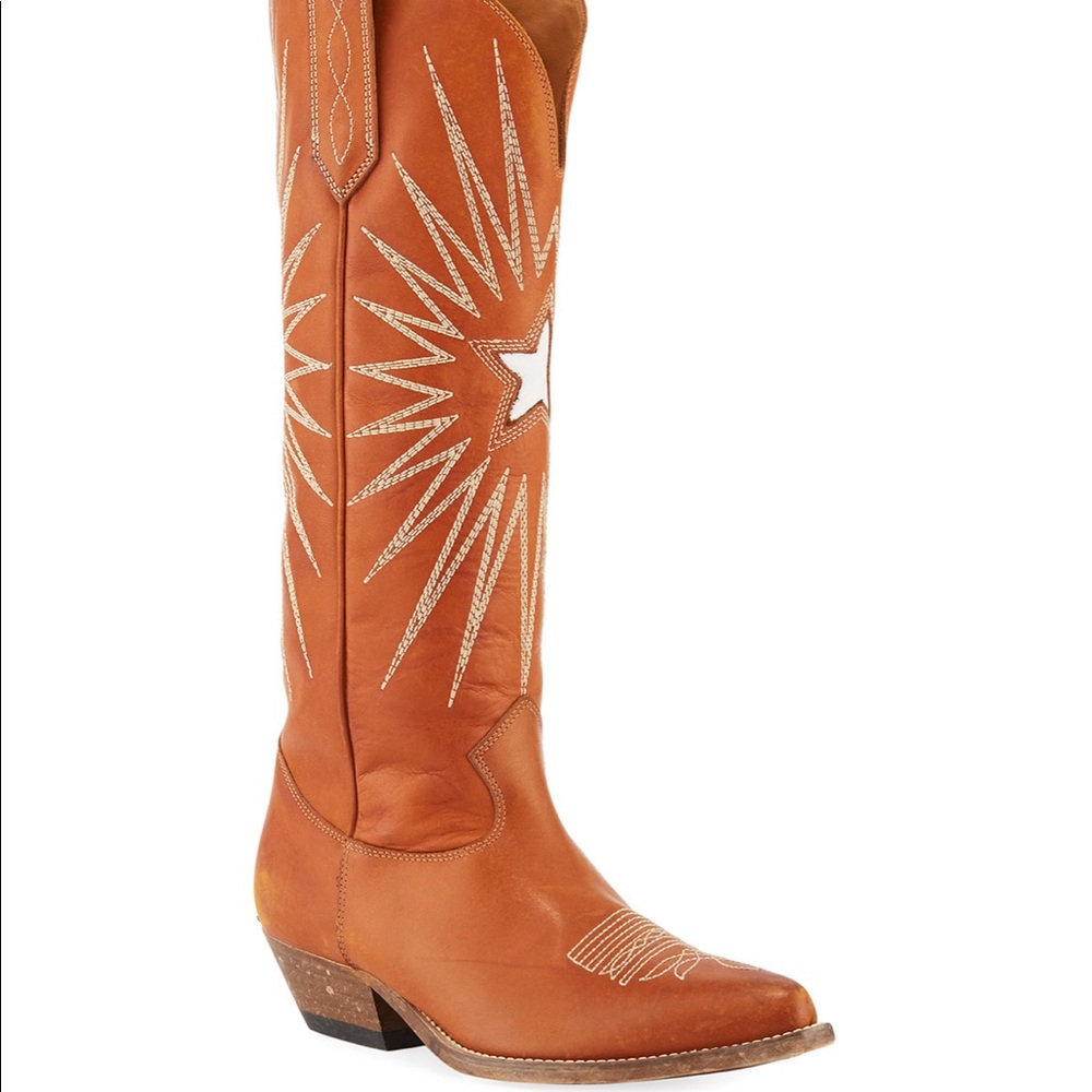 The most insane Golden Goose Wish Star cowboy boots, 36